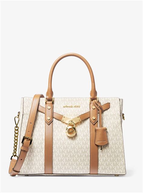 michael kors nouveau|Nouveau Hamilton Large Logo and Leather Satchel .